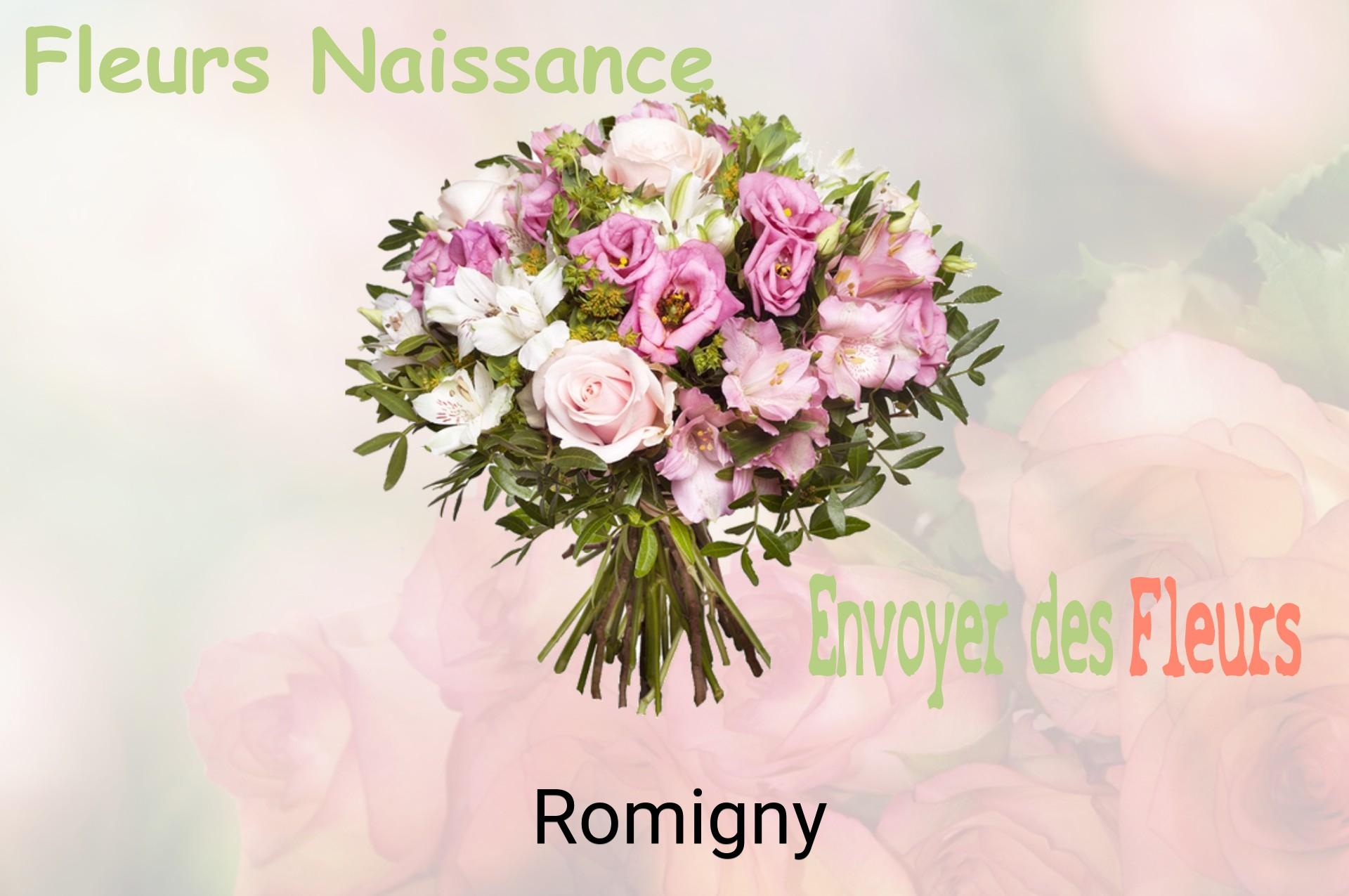 Bouquet de fleurs de naissance livré à Romigny
